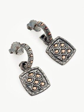 John Hardy Naga Sterling Silver Scale Drop Earrings